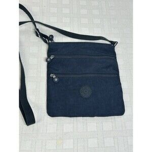 EUC! Kipling Women's Nylon Crossbody Shoulder Bag Purse Small Dark Blue
